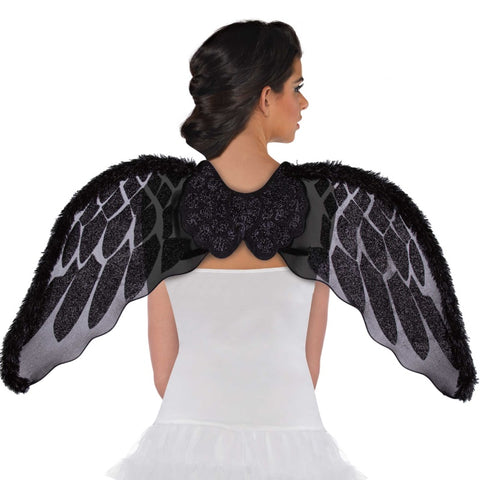 Angel Wings - Black Marabou Faux Fur Feathers