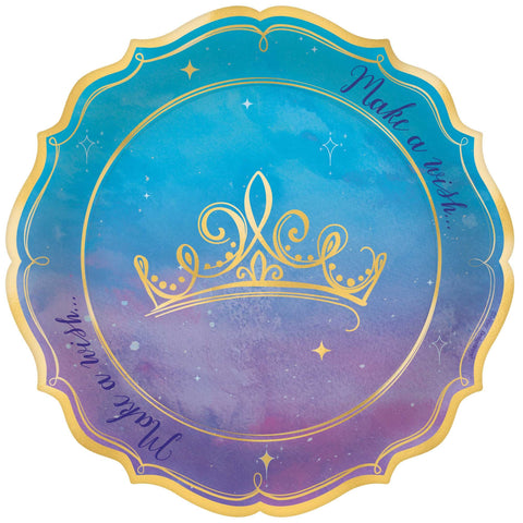 Paper Plates - Disney Princess Once Upon A Time 7"/ 17cm Metallic Shaped Plates