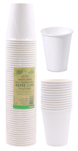 Paper Cups - ECO White Series 50PK