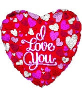 Foil Balloon 9" - I Love You Prism Heart-shaped