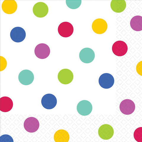 Lunch Napkins - Dots Rainbow Napkins
