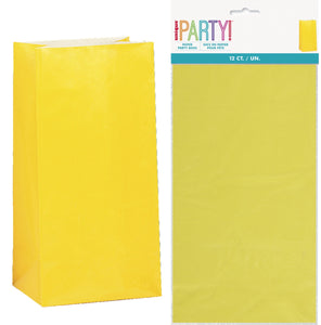 Loot Bags - Paper Treat Bags Yellow