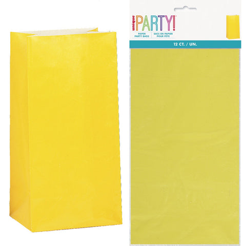 Loot Bags - Paper Treat Bags Yellow