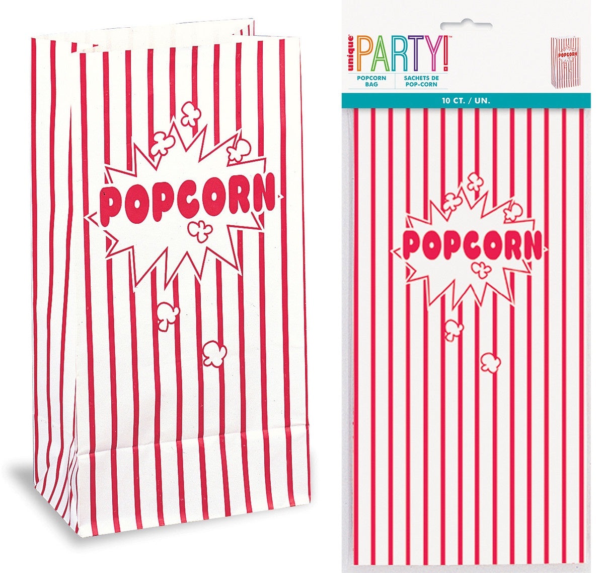 Popcorn Bags -10 Paper Bags