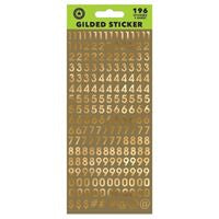 Stickers - Gilded Gold Numbers