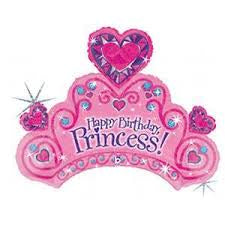 Foil Balloon Supershape - Happy Birthday Princess Tiara
