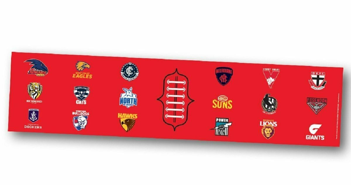 AFL Banner - Official AFL All Team Paper Single Sided Print Banner 195mm x 841mm