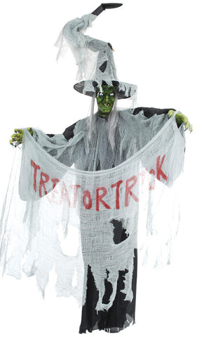 Prop - Trick or Treat Hanging Witch 192cm