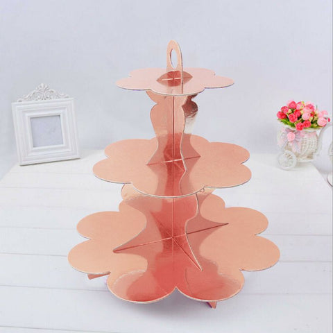 Cupcake Stand - Rose Gold 3 Tier
