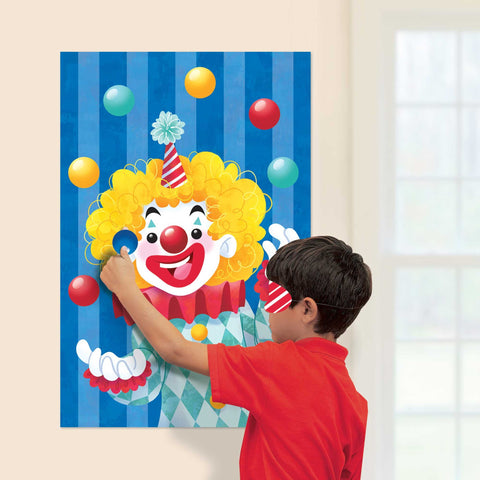 Party Game - Carnival Clown Game Pin the Nose on the Clown