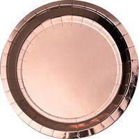 Paper Plate - Rose Gold 23cm 8 Pack
