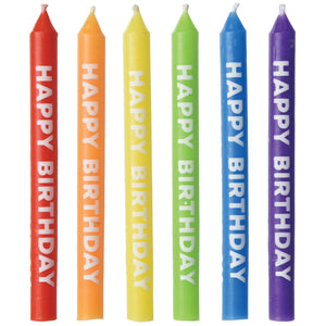 Cake Candle - Happy Birthday Rainbow Candles