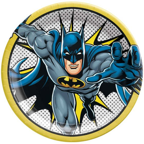 Paper Plates -"Batman Heroes Round Paper Plates