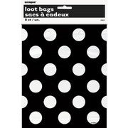 Loot Bags - Black & White Polka Dot Loot Bags