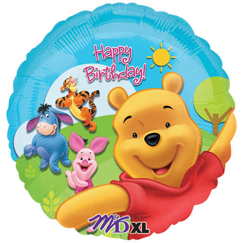 Foil Balloon 18" - Winnie the Pooh Birthday