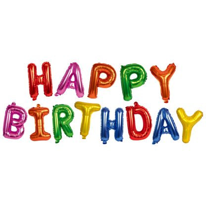 Juniorloon Foil Balloon - Happy Birthday Kit Set Multi Colour