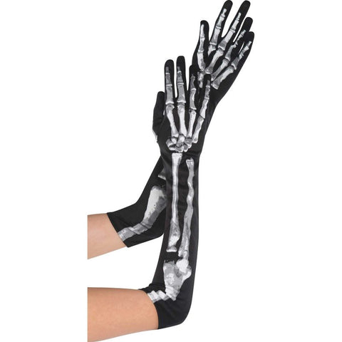 Halloween Long Gloves - Skeleton Long Gloves Adult