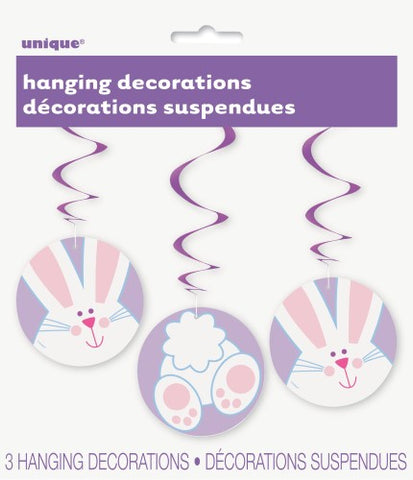 Hanging Decorations - Easter Bunny 3 Swirl Decos