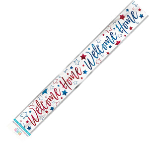 Banner -  Red, White & Blue Welcome Home Foil Banner 3.65m
