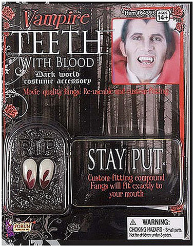 Vampire Teeth - Vampire Fangs With Blood