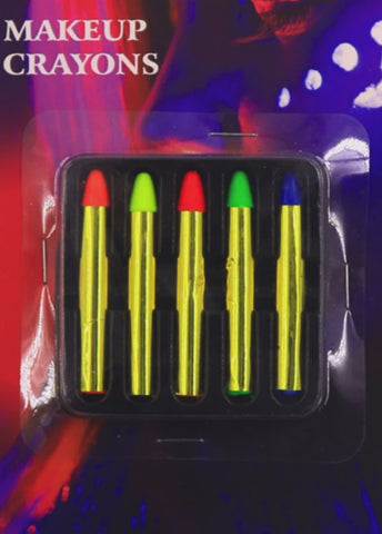 Neon Makeup Crayons 5pk Glow in the Dark