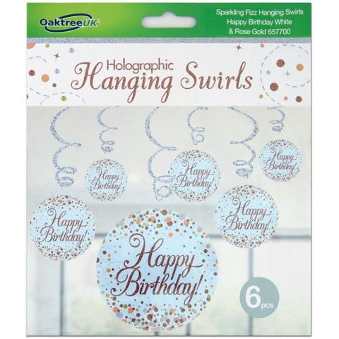 Hanging Swirl - Sparkling Fizz H.Birthday Pack 6
