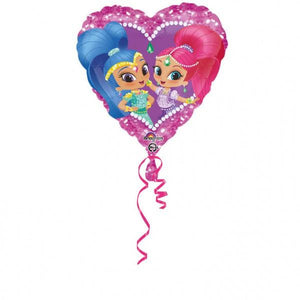 Foil Balloon 17" - Shimmer and Shine (Heart-shaped)