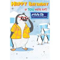 Birthday Card - Happy Birthday Penguins
