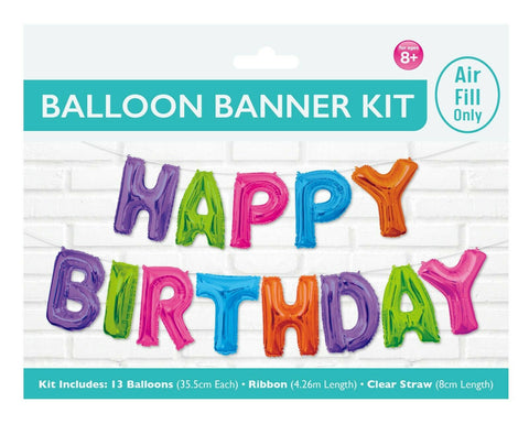 Juniorloon Foil Balloon - Happy Birthday Kit Set Multy Colour