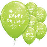 Qualatex 11" Print Latex - Birthday Sparkle Lime Green