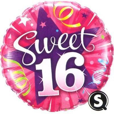 Foil Balloon 18" - 16th Birthday Shining Star Pink