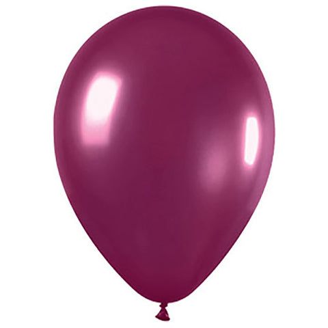 Latex Balloon 11'' - Shimmer Burgundy 30cm Round Balloon 18pk