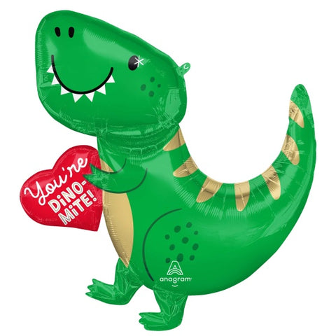 Foil Balloon Supershape - You're Dino-Mite Dinosaur & Heart