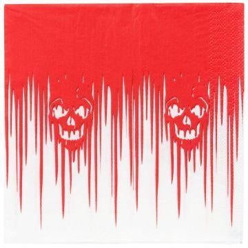 Printed Lunch Napkins - Halloween Bloody Banquet