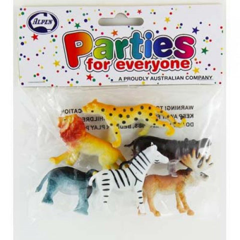 Party Favor - Zoo animals Pk6