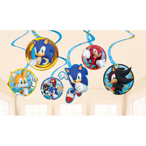 Swirls Decorations - Sonic the Hedgehog Spiral Swirls Hanging Decorations