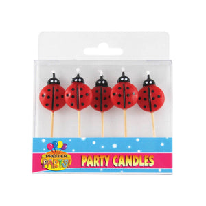 Candle Ladybugs Pk5