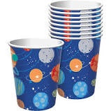 Paper Cups - Blast Off Space