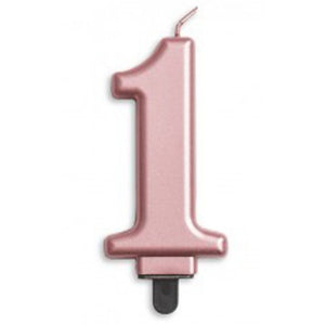 Candle - Numeral Jumbo Rose Gold #1