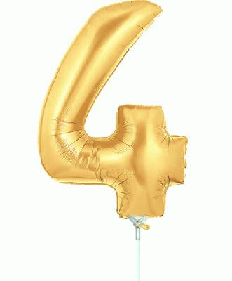 Foil Balloon 14''- Number 4 Gold Package only