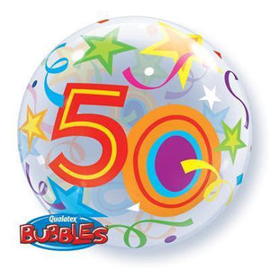 Bubble Balloon 22" - 50th Birthday