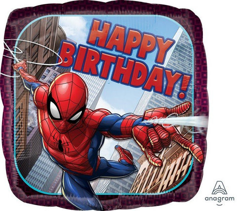 Foil Balloon 17" - Spiderman Happy Birthday