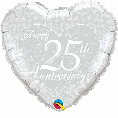 Foil Balloon 18" - 25th Silver Anniversary