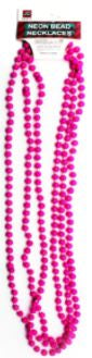 Necklaces - Neon Bead (Hot Pink) 3PCS