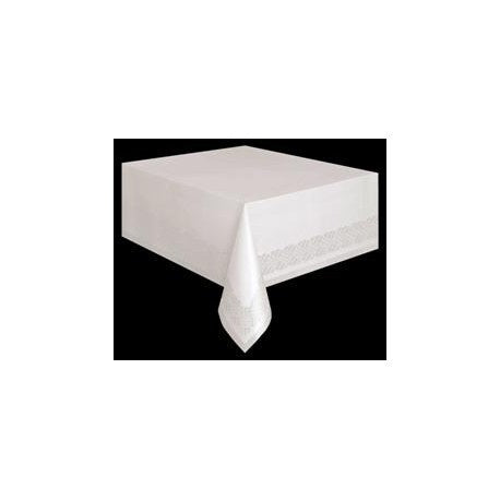 Tablecover - White Paper Poly Rectangle Tablecover Waterproof