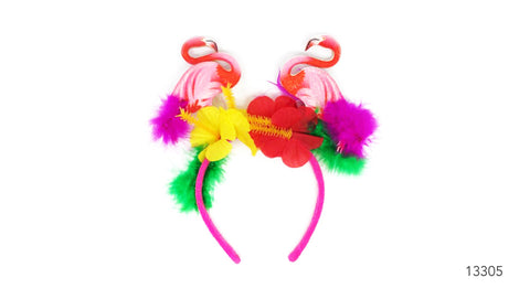 Headband - Hawaiian Flamingo and Flower