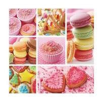 Printed Lunch Napkins 2 Ply - Macaroons Pk 20