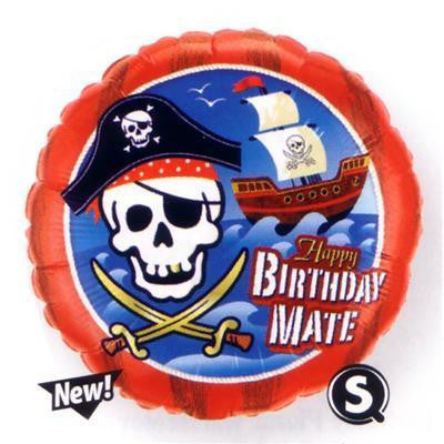 Foil Balloon 18" - Birthday Mate Pirate Ship