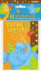 Invites - Jungle Party Invitation Pk 8