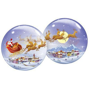 Bubble Balloon 22" - Santa's Sleigh
